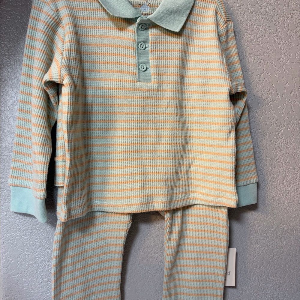 Cloud Island Mint and Cream Baby Pajama Set